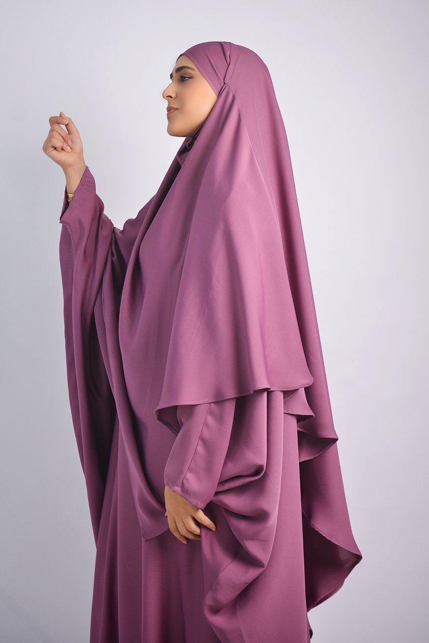  Abaya  Papillon avec long khimar  pointe Al Moultazimoun 